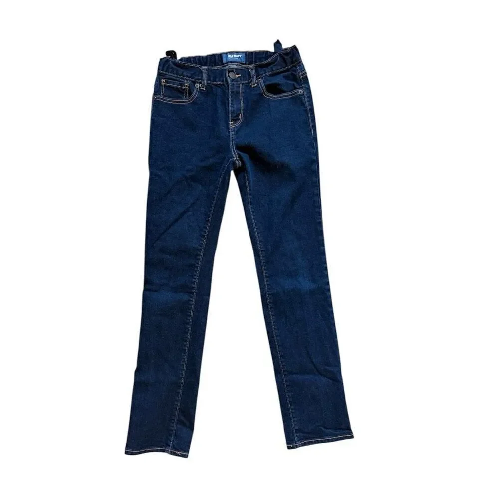 Youth Boys Old Navy Dark Rinse Comfort Stretch Built-In Flex Skinny Jeans - 14